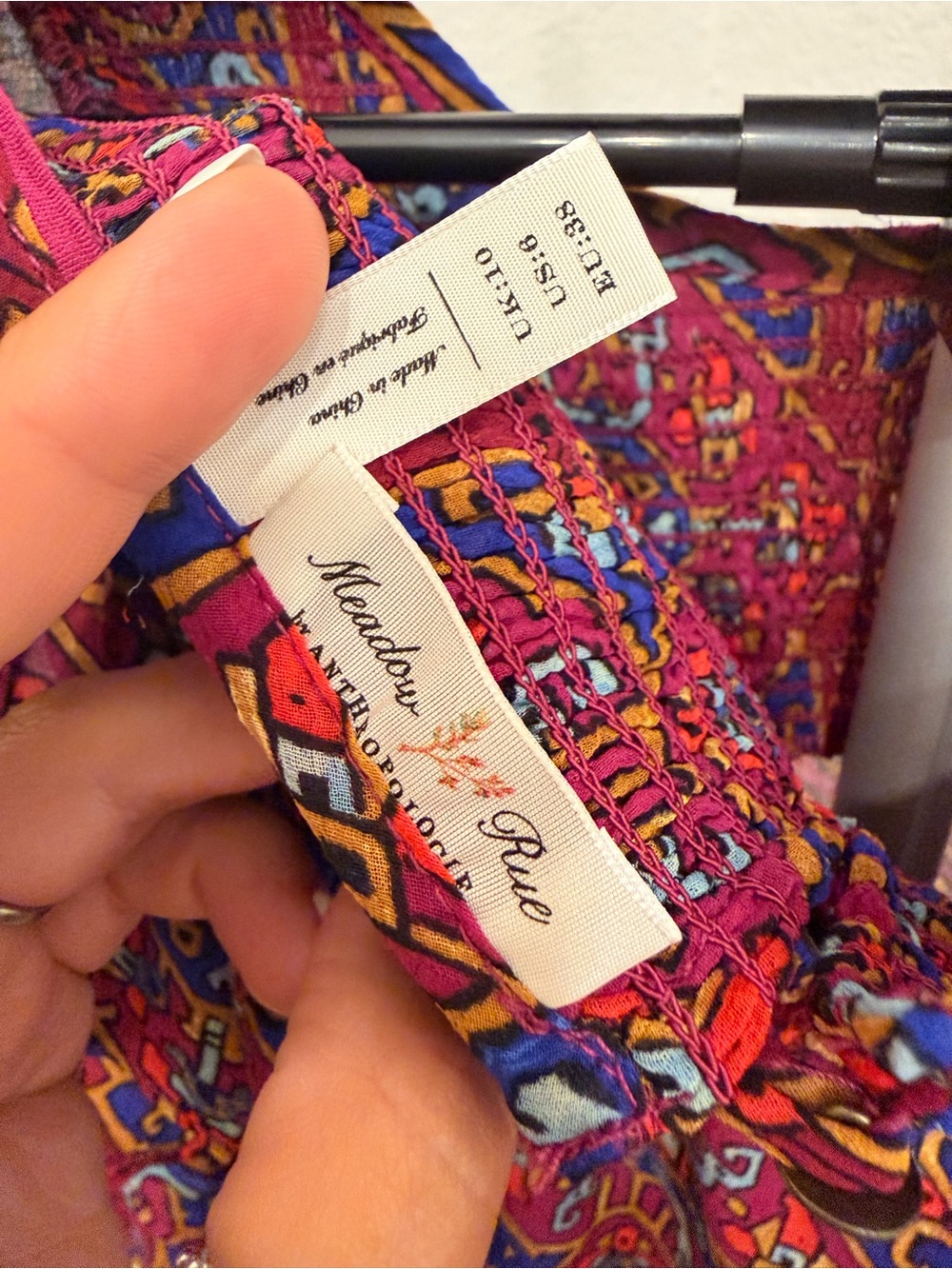 Anthropologie Woven Flutter Sleeve Multi~Color Blouse ~ Size 6 - Picture 4 of 4